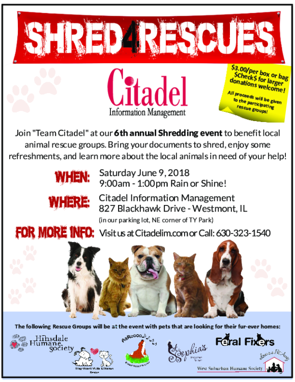 Citadel's Shred 4 Rescue 2018 Magnificent Mutts Rescue
